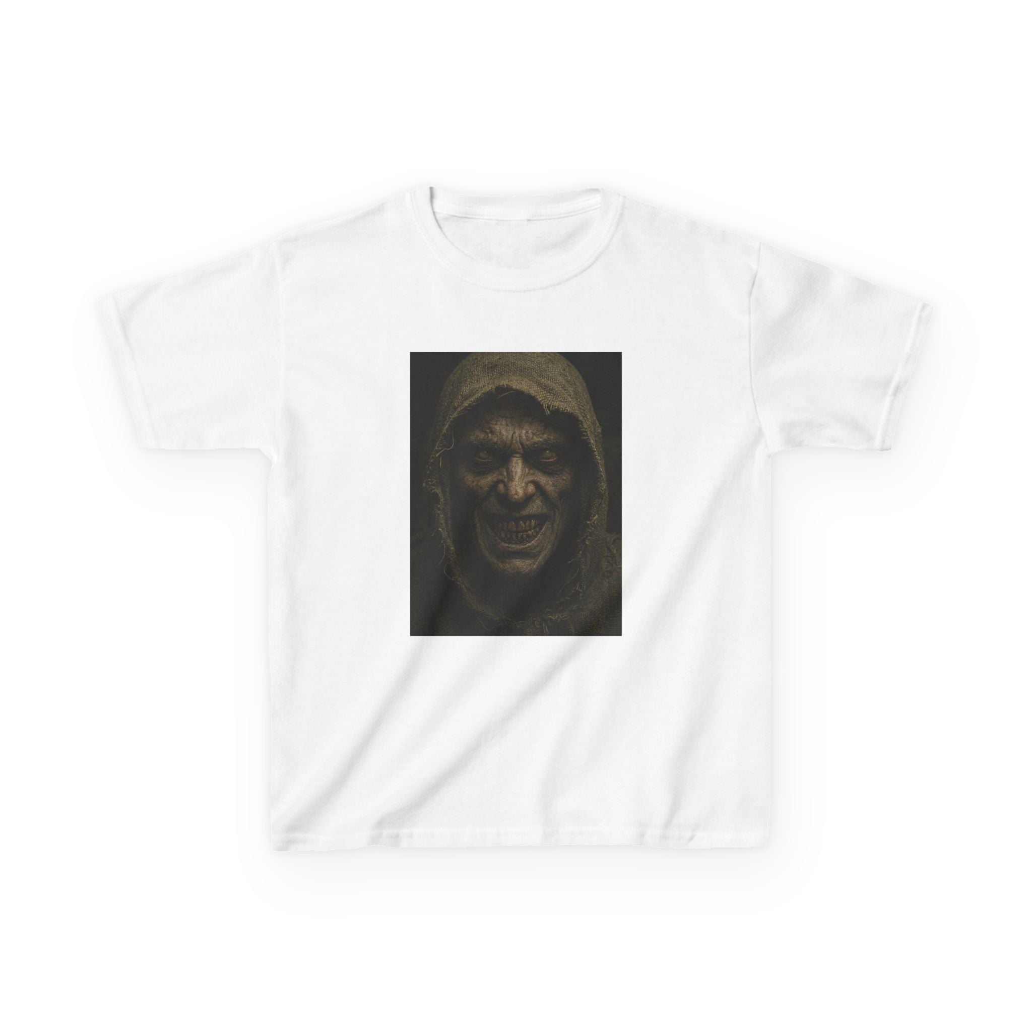 Mr Dred Kids Tee — Creepy Hooded Face Horror Graphic Shirt ( Spooky Halloween)