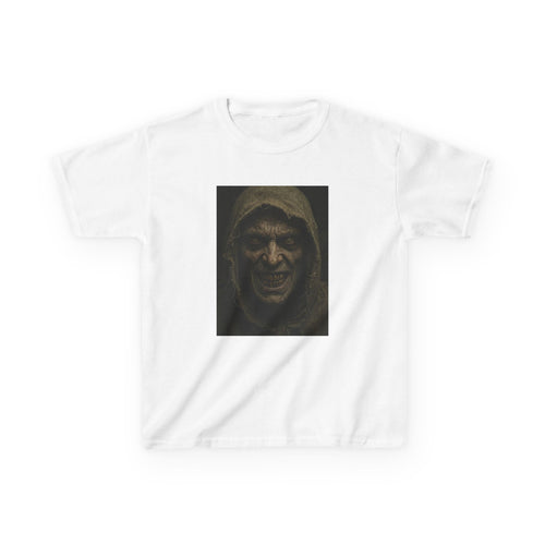 Mr Dred Kids Tee — Creepy Hooded Face Horror Graphic Shirt ( Spooky Halloween)