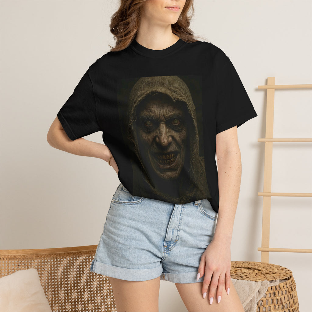 Hooded Mr Dred Portrait T-Shirt — Dark Horror Graphic Tee
