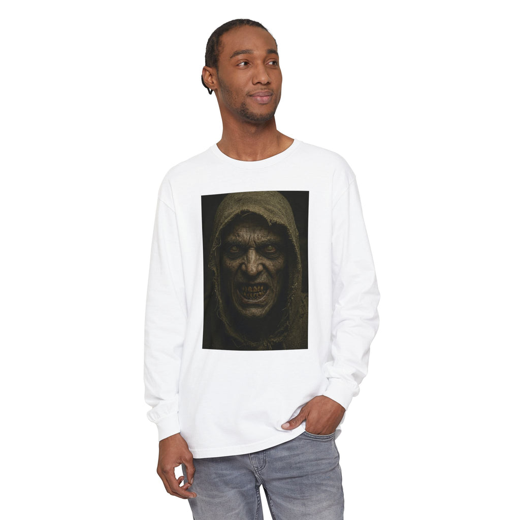Mr Dred Portrait Long Sleeve Tee — Creepy Horror Graphic Shirt