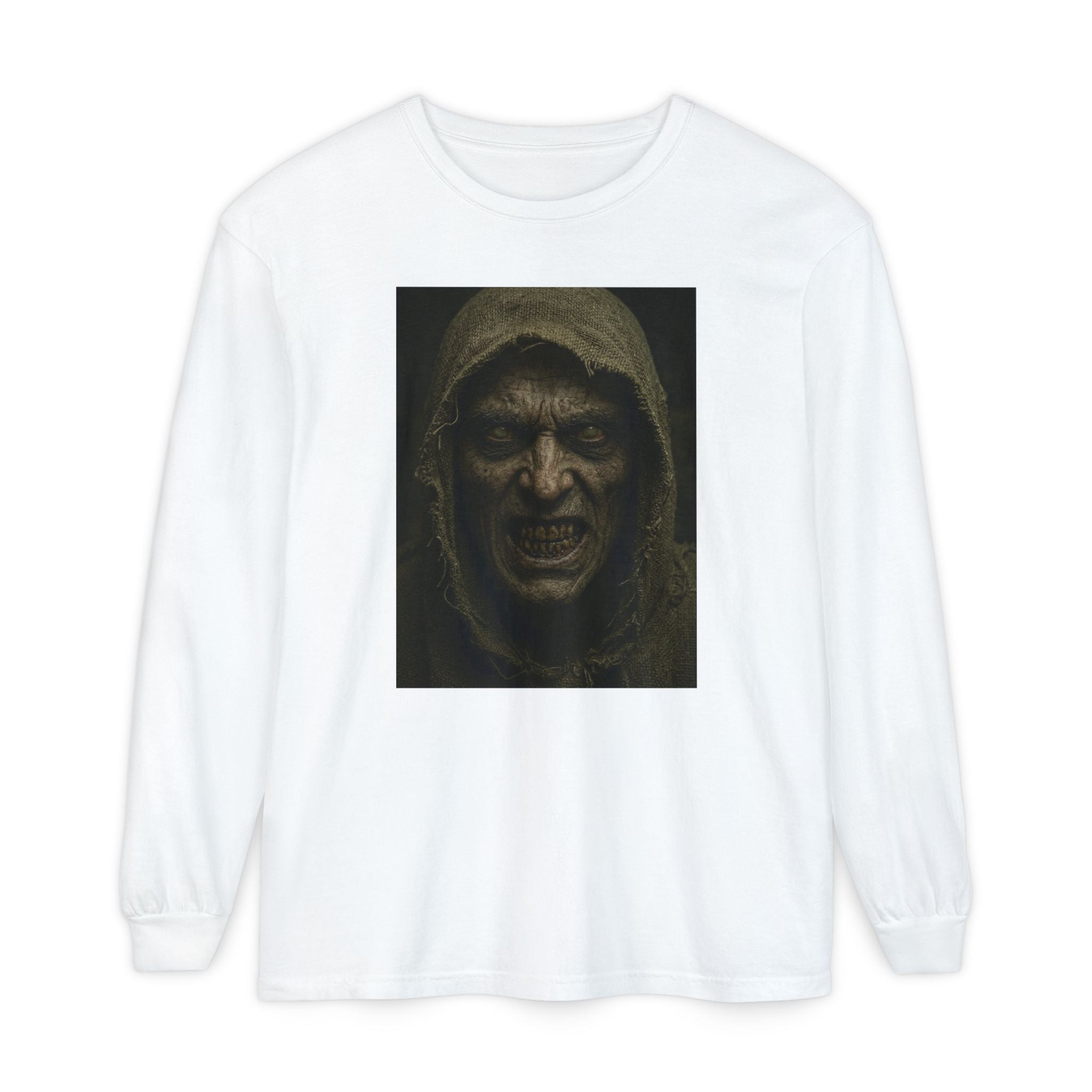 Mr Dred Portrait Long Sleeve Tee — Creepy Horror Graphic Shirt