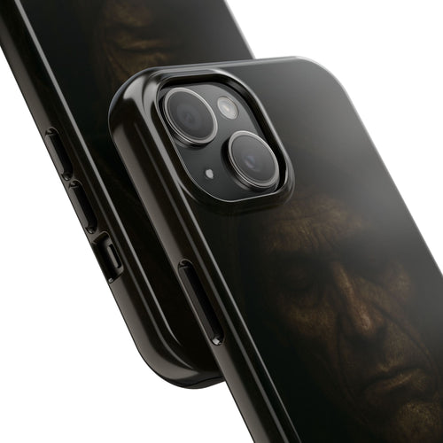 Dark Portrait Tough Phone Case, Durable Phone Cover, Unique Gift for Him, Sturdy iPhone Case, Gothic Art Protection