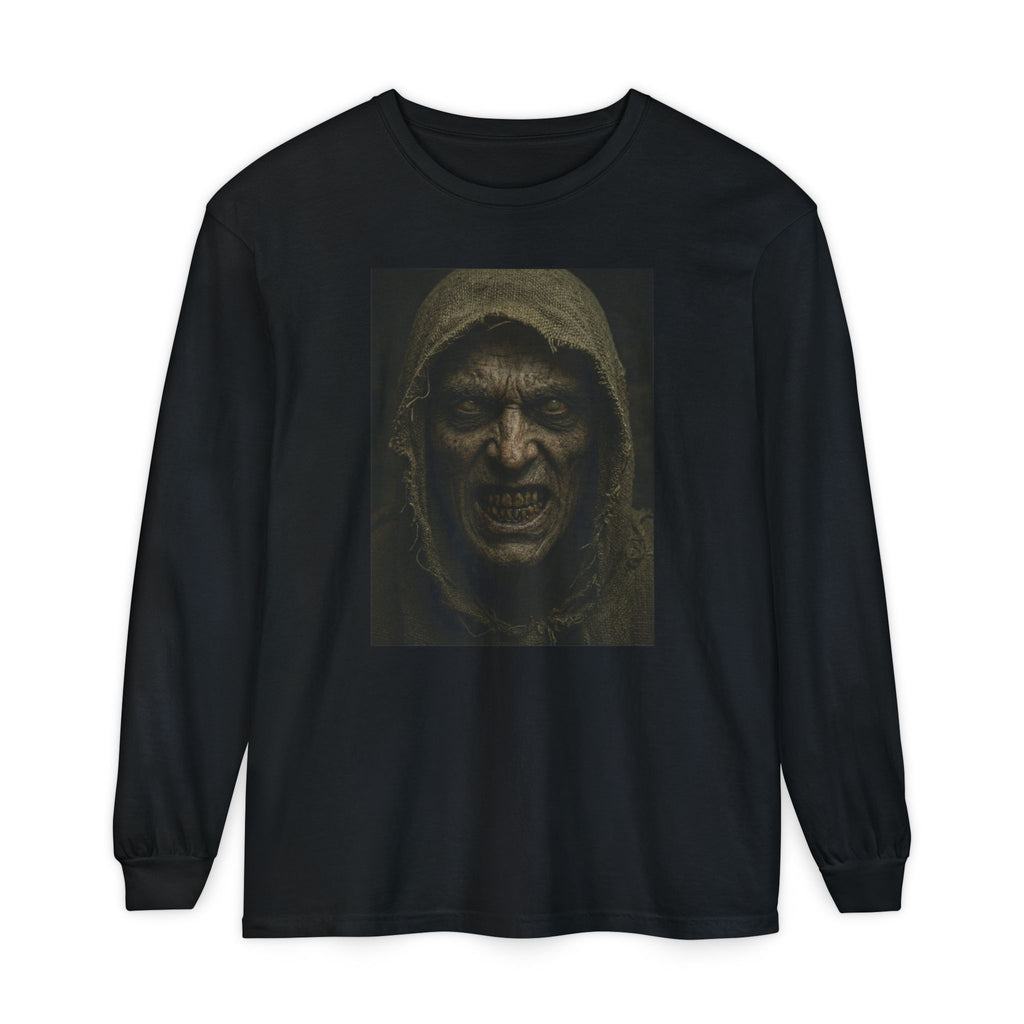 Mr Dred Portrait Long Sleeve Tee — Creepy Horror Graphic Shirt