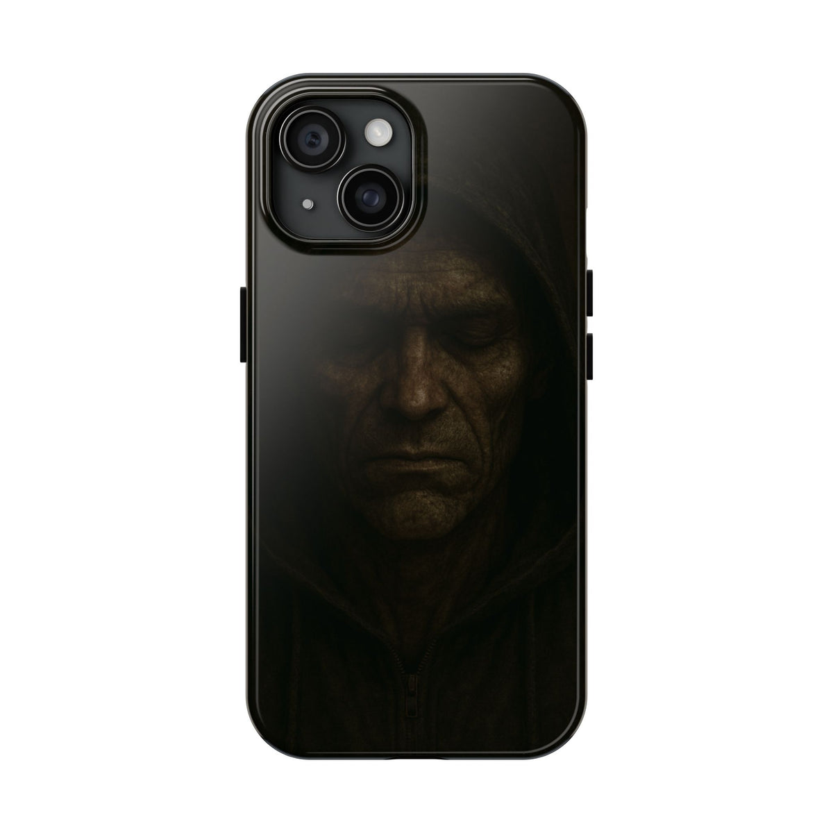 Dark Portrait Tough Phone Case, Durable Phone Cover, Unique Gift for Him, Sturdy iPhone Case, Gothic Art Protection