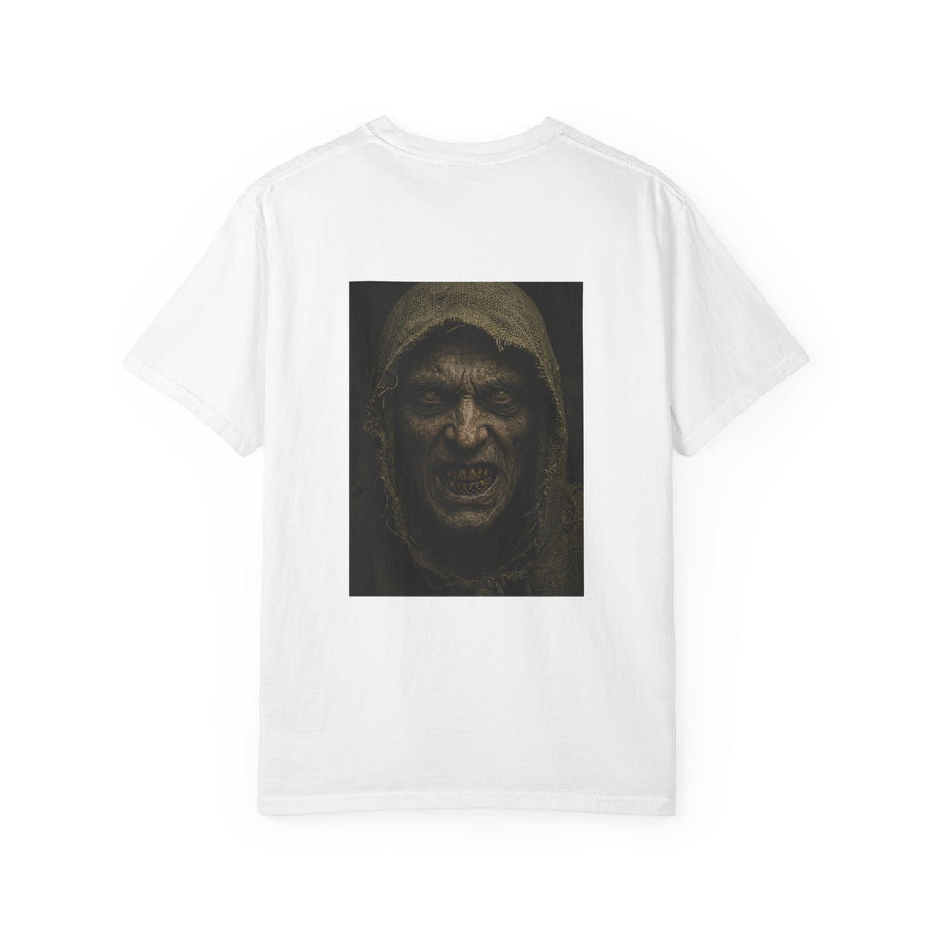 Hooded Mr Dred Portrait T-Shirt — Dark Horror Graphic Tee