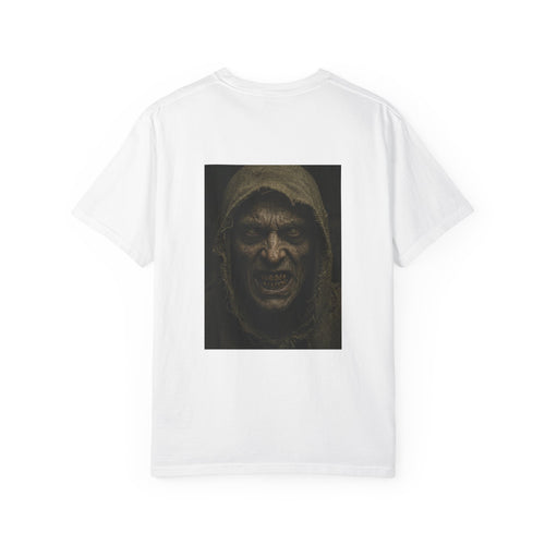 Hooded Mr Dred Portrait T-Shirt — Dark Horror Graphic Tee