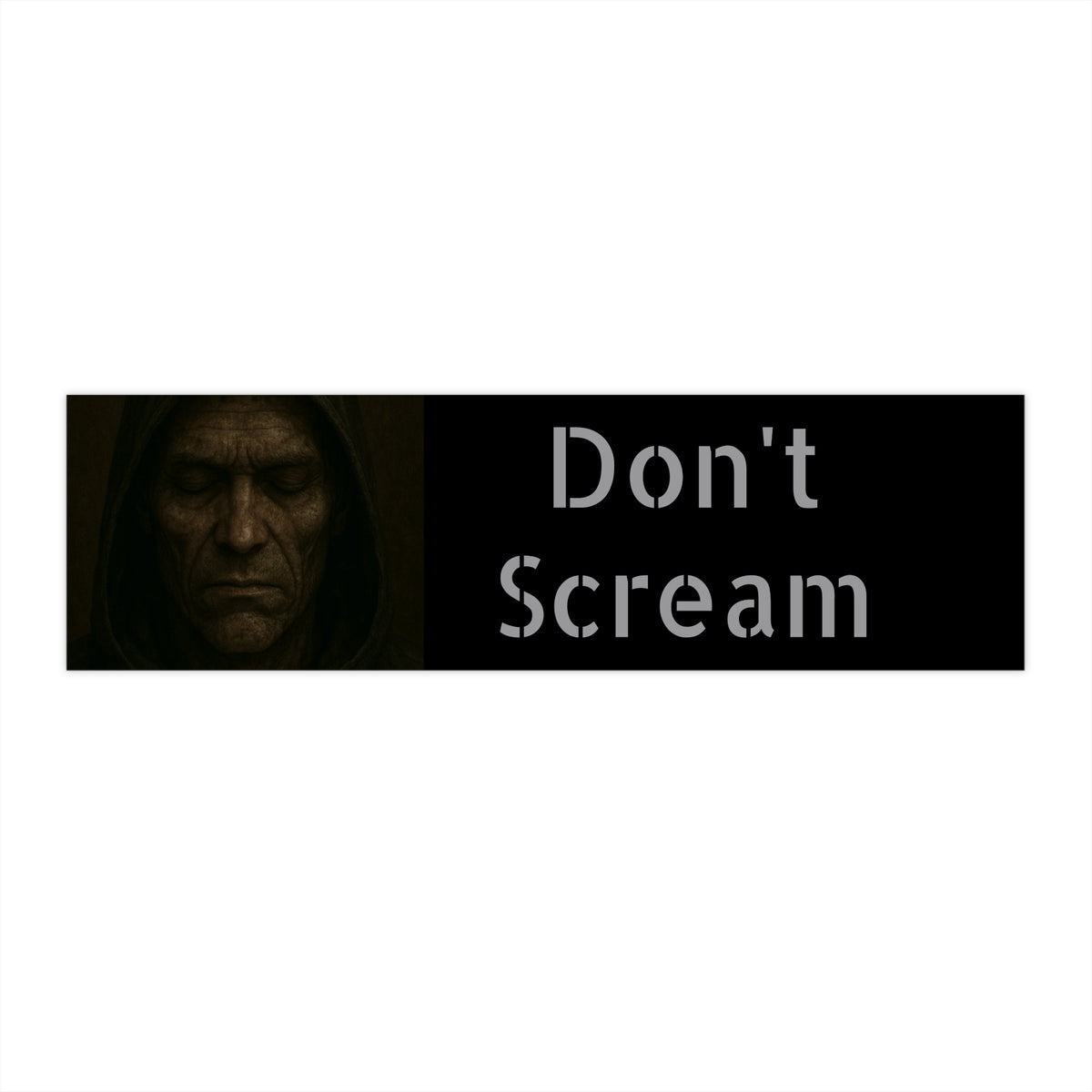 Dark Humor Bumper Stickers | Don't Scream Car Decal | Goth Aesthetic Accessories, Funny Vehicle Decorations, Halloween Gifts