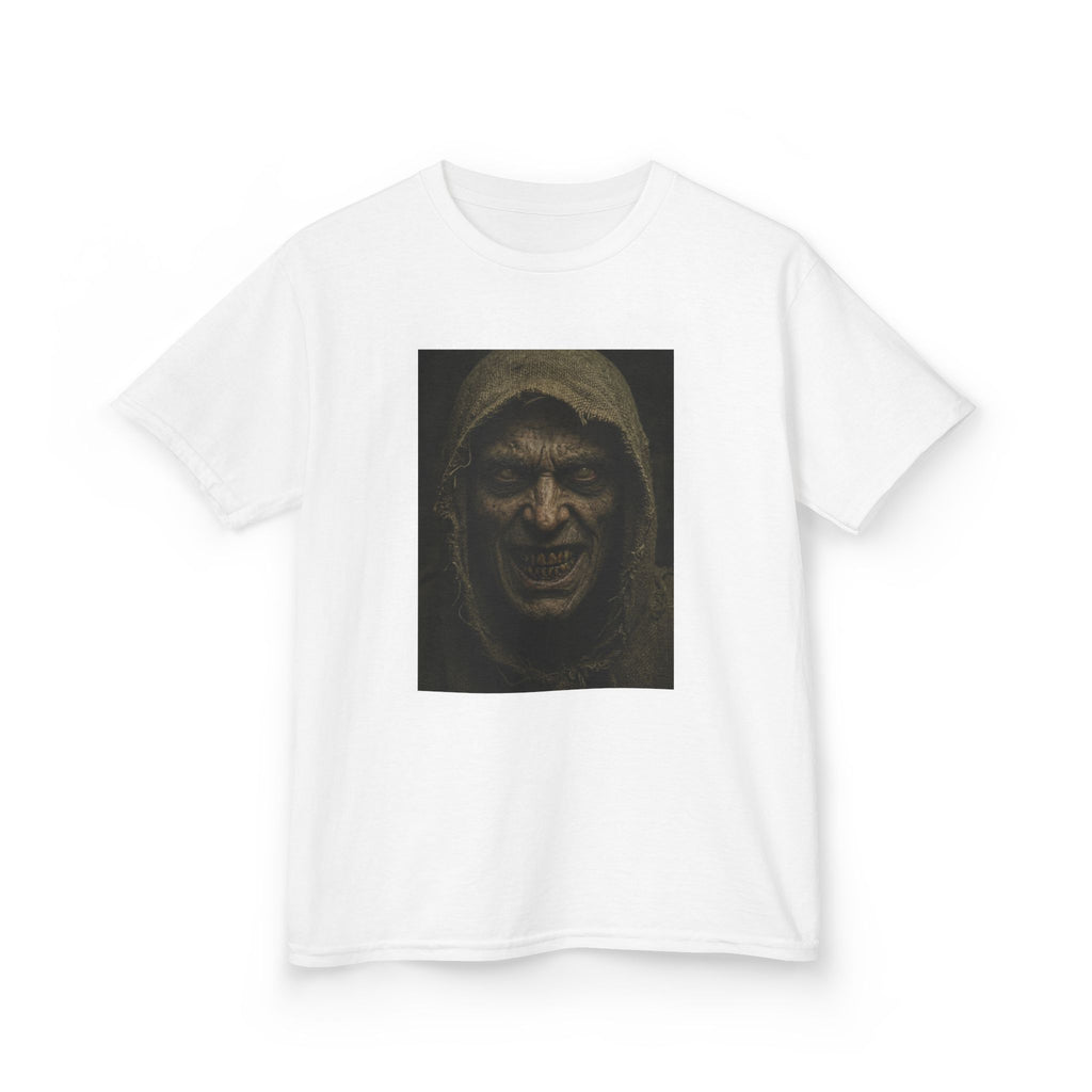 Mr Dred Kids Tee — Creepy Hooded Face Horror Graphic Shirt ( Spooky Halloween)