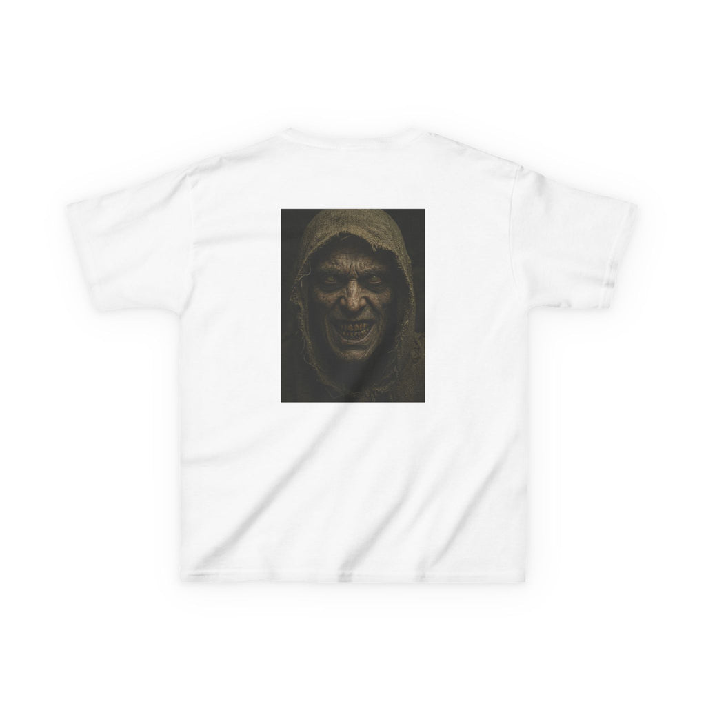 Mr Dred Kids Tee — Creepy Hooded Face Horror Graphic Shirt ( Spooky Halloween)