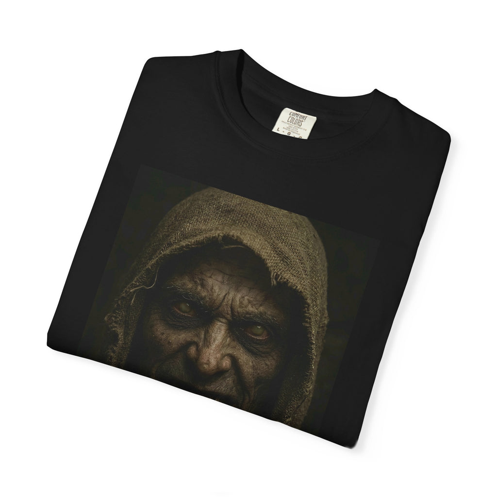 Hooded Mr Dred Portrait T-Shirt — Dark Horror Graphic Tee